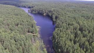 Полет над озером Глухое, Марий ЭЛ, национальный парк Марий Чодра