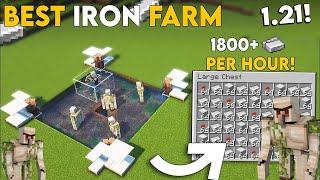 Minecraft BEST Iron Farm 1.21 | Iron Farm Tutorial - 1800+ Per/h