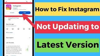 How to Fix Instagram Not Updating to Latest Version