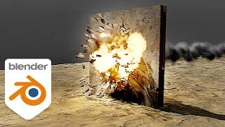 Wall destruction simulation in blender