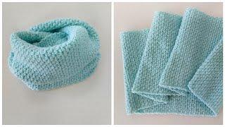 Crochet snood with 2 turns for any size. Crochet rice pattern