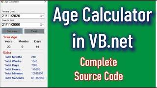 how to design age calculator app in vb net Complete Tutorial || Age calculator in vb net