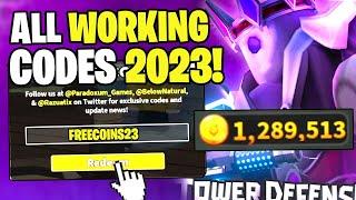 *NEW* ALL WORKING CODES FOR TOWER DEFENSE SIMULATOR IN 2023! ROBLOX TOWER DEFENSE SIMULATOR CODES