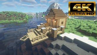 Minecraft | How to Build a Fishing House | 4K Video Ultra HD