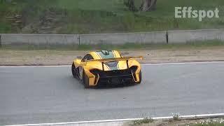 NEAR CRASH   Mclaren P1 GTR Spins Out at Laguna Seca