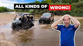 'Reacts' Buggy beats on Jeep in this failed recovery!