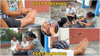 Feet Pinching vs Feet Canning / Funny Video / PriyaSheetalGamez