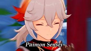 Kazuha calls Paimon “Sensei”