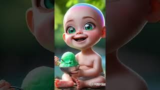 mukbang icecream lucu  #cutebaby #cocomelon