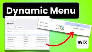 Dynamic Menu for Dynamic Pages | Wix Website Tutorial | Low Code