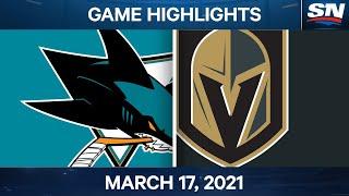 NHL Game Highlights | Sharks vs. Golden Knights – Mar. 17, 2021