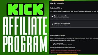 Kick Affiliate Program Tutorial 2024 | How To Make Money From Kick.com