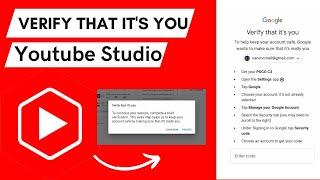 Verify That it's You | Google account verify its You | Problem Solve#youtube