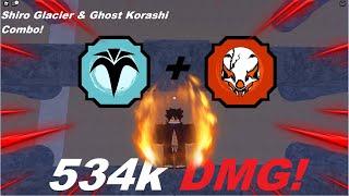 *534k DMG* Shiro Glacier & Ghost Korashi Combo| Shindo Life Combo| Shindo Life| SL2