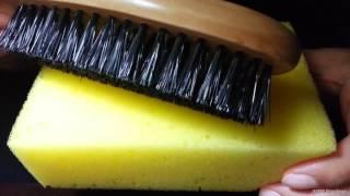 Rough ASMR! Sponges on Mic - Hard Bristle Brush