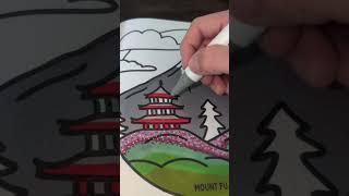 Mountain Fuji themed coloring page #coloringchannel