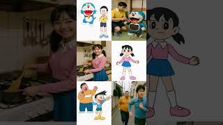 Doraemon Real Life: Nobita, Doraemon, Shizuka, Suneo, Jaian #shorts #doraemon