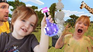 MAGiC MiNECRAFT POTiON!! Adley brings Pet CHEETAH into Safari House & Niko turns Dad invisible! Ep.3