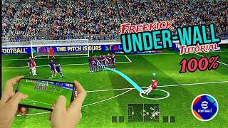 OMG! The most iconic freekick in efootball 2025 | Underwall freekick secret trick #football #shorts