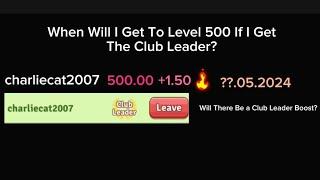 Cafeland: When Will Charliecat2007 Reach Level 500 [Club Leader Prediction] (120)