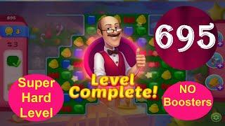 HomescapesLevel 695 - [20 moves] [2021] [HD] solution of Level 695 Homescapes[No Boosters]