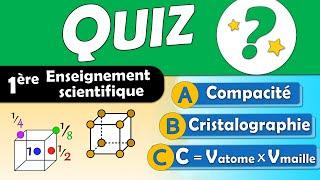  Les CRISTAUX : des édifices ordonnés  Révision 1ère enseignement scientifique | Physique chimie