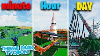 Building a Theme Park in 1 MINUTE, 1 HOUR, and 1 DAY!