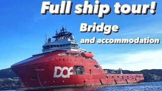 Full Ship Tour! Norwegian Ship! The Bridge and Accommodation!