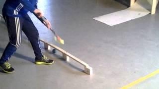 Floorball stickhandling