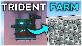 The BEST Trident Farm in Minecraft 1.21 (Tutorial)