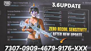 NEW UPDATE 3.6BEST SENSITIVITY CODE + CONTROL SETTINGS BGMI/PUBG MOBILE