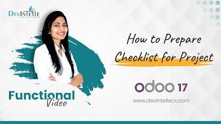 How to Prepare Checklist for Project in Odoo | #Odoo17