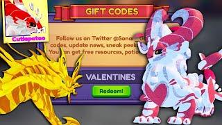 Dragon Adventures VALENTINES EVENT CODES 2025! *SECRET* Roblox