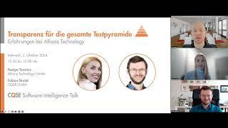 Transparenz für die gesamte Testpyramide – CQSE Software Intelligence Talk (2024-10 )