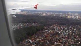 A321 Aeroflot landing at Moscow Sheremetyevo airport!