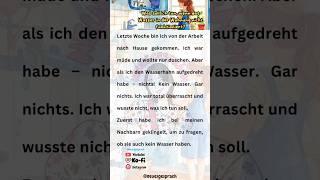 A Short Story in German  :Listen and Learn (40) #deutschlernen  #neuesgesprach  #shorts