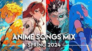 Best Anime Openings and Endings Music Mix │Full Songs - Spring 2024