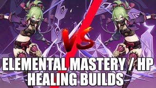 Kuki Shinobu Elemental Mastery Vs HP Healing Builds