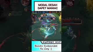 Kill Haram!! Modal Desah Dapet Maniac - Mobile Legends WTF Funny Moments #shorts