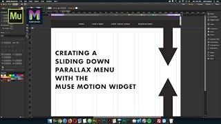 Creating a Sliding Down Parallax Menu with the Muse Motion Widget | Adobe Muse CC | Muse For You