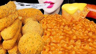 ASMR CHEESY CARBO FIRE NOODLE, CHICKEN, CHEESE BALL EATING SOUNDS NO TALKING MUKBANG