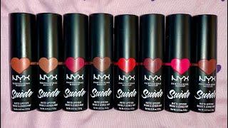 NYX Suede Matte Lipstick SWATCHES & Review | Aishwarya Kaushal