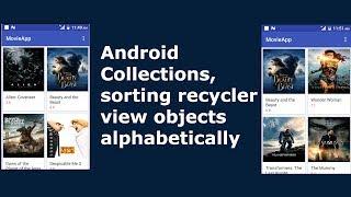 Android Collections, sorting recyclerview objects alphabetically