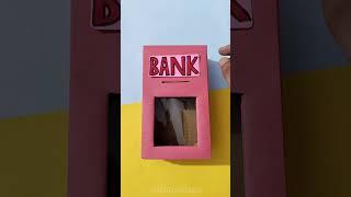 easy diy money bank  cardboard craft ideas ~ how to make piggy bank at home  #cardboardcraft #diy