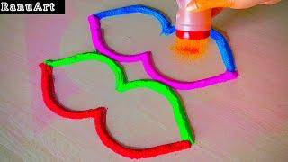 Simple Rangoli | Diwali Rangoli Designs | Navratri Rangoli designs | Rangoli colors | Ranu Art