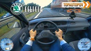 Skoda Felicia 1.3i (50kW) |49| 4K TEST DRIVE POV – ACCELERATION, PURE SOUND & SPLASHESTopAutoPOV