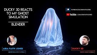 Blender | Ducky 3D Reacts to my Ghost Simulation | 4K