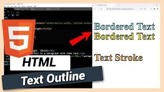 Add Text Outline or Stroke | HTML and CSS Tutorial