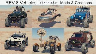 6 new Mod Vehicles - Starfield REV-8 Rover Mods