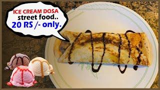 Very tasty Street food Ice cream dosa..INDIAN FOOD 360 ..| Telugu Live